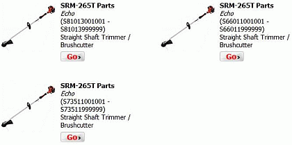 Echo SRM-265T Trimmer Search Results