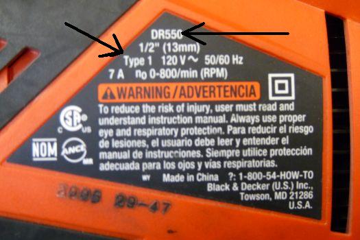 Black & Decker Name Plate